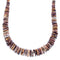 Purple And Orange Oyster Shell Genuine Sterling Silver Navajo Bead Necklace SX104034
