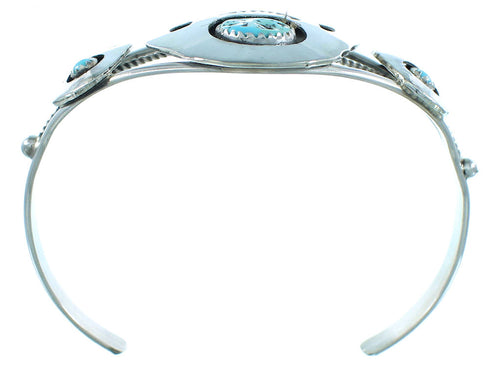 Authentic Sterling Silver Turquoise Navajo Bear Paw Cuff Bracelet TX104451