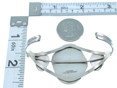 Authentic Sterling Silver Turquoise Navajo Bear Paw Cuff Bracelet TX104451