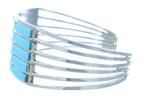 Zuni Genuine Sterling Silver Turquoise Bracelet TX104579