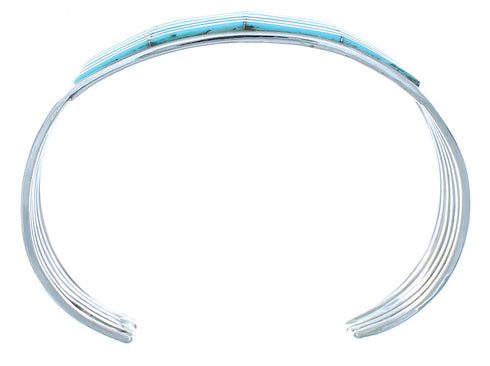 Zuni Genuine Sterling Silver Turquoise Bracelet TX104579