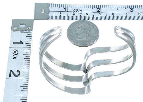 Navajo Indian Genuine Sterling Silver Cuff Bracelet SX105081