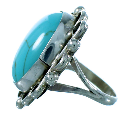 Navajo Sterling Silver Turquoise Ring Size 6 RX106168
