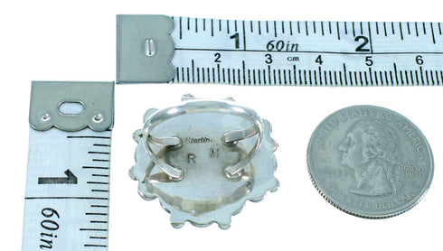 Navajo Sterling Silver Turquoise Ring Size 6 RX106168