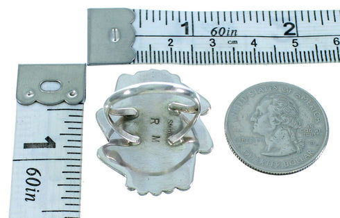Genuine Sterling Silver American Indian Howlite Jewelry Ring Size 5-1/4 RX106171