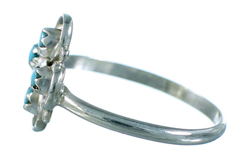 Genuine Sterling Silver Turquoise Zuni Indian Jewelry Ring Size 6-1/4 SX106135