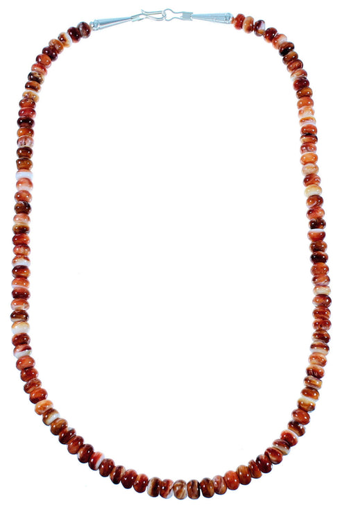 Southwest Sterling Silver Oyster Shell Bead Necklace SX106662