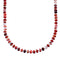 Sterling Silver Native American Red Oyster Shell Bead Necklace RX106868