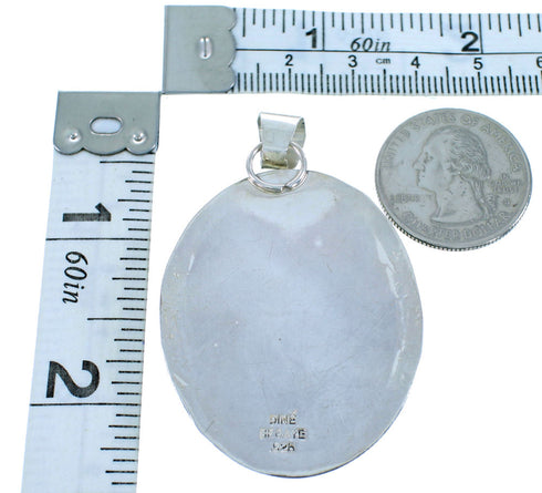 Native American Sterling Silver Onyx Pendant NN20499