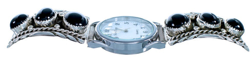 Navajo Genuine Sterling Silver Onyx Watch SX107563