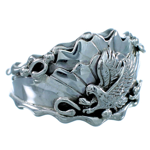 Eagle Native American Sterling Silver Jewelry Ring Size 13-3/4 SX108004