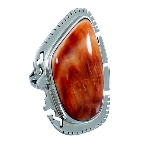 Navajo Indian Sterling Silver Oyster Shell Ring Size 7-3/4 SX108815