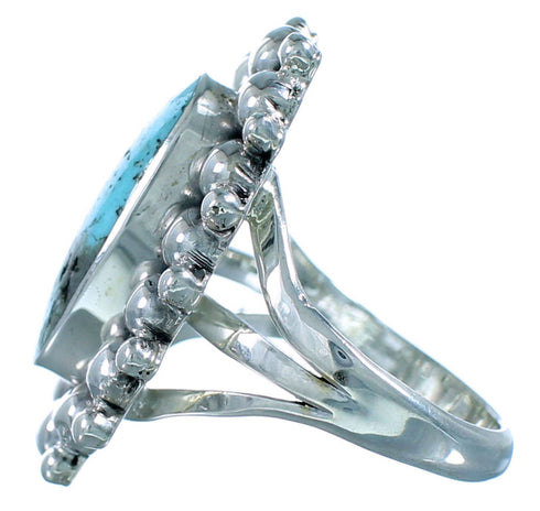 Turquoise Genuine Sterling Silver Navajo Indian Ring Size Size 6 RX109407