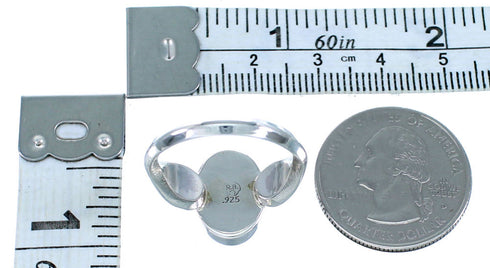 American Indian Sterling Silver Lapis Ring Size 8-3/4 SX109450