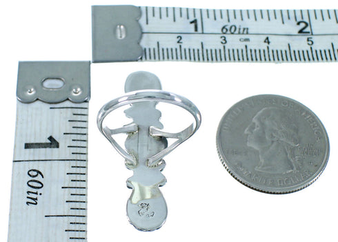 American Indian Sterling Silver Lapis Ring Size 7-1/2 RX109968