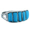 Genuine Sterling Silver Zuni Turquoise Ring Size 8-1/4 SX110584