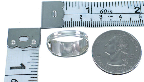 Zuni Turquoise Authentic Sterling Silver Ring Size 7 JX124811