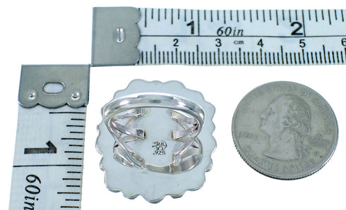 Sterling Silver Turquoise Navajo Ring Size 7-3/4 RX110758