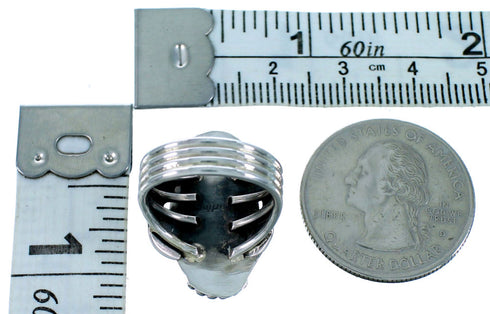 Pink Opal Sterling Silver Navajo Ring Size 5-1/2 SX110999