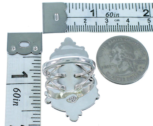 Sterling Silver Navajo Red Oyster Shell Ring Size 10 RX110905