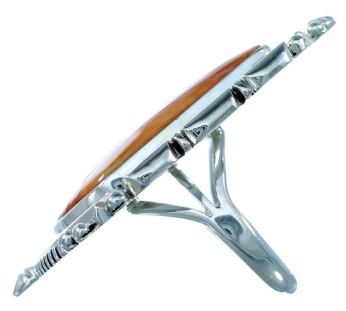 American Indian Oyster Shell Sterling Silver Ring Size 7 RX110907