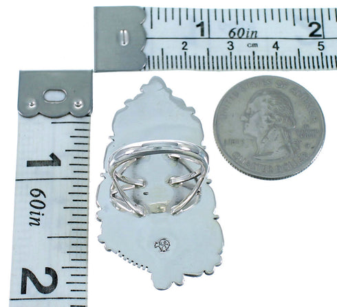 American Indian Oyster Shell Sterling Silver Ring Size 7 RX110907