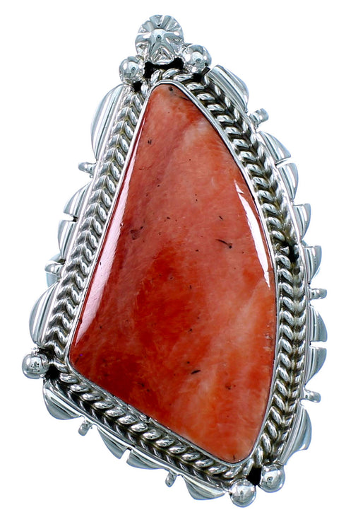 Oyster Shell Native American Sterling Silver Ring Size 10 RX110909