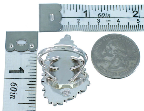 Oyster Shell Native American Sterling Silver Ring Size 10 RX110909