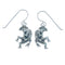 Sterling Silver Overlay Navajo Kokopelli Hook Dangle Earrings SX110738