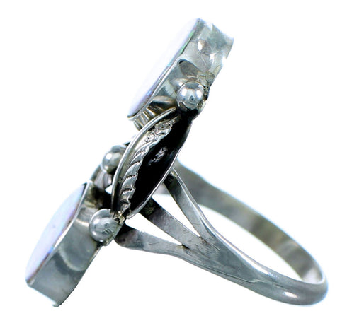 Navajo Opal And Sterling Silver Leaf Ring Size 6-1/4 SX111553