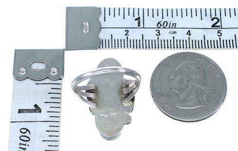 Navajo Opal And Sterling Silver Leaf Ring Size 6-1/4 SX111553