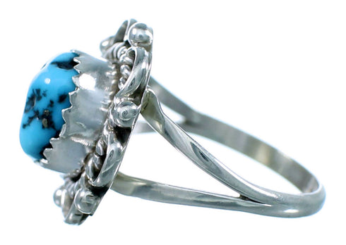 Turquoise Sterling Silver Navajo Ring Size 6-1/4 SX111660