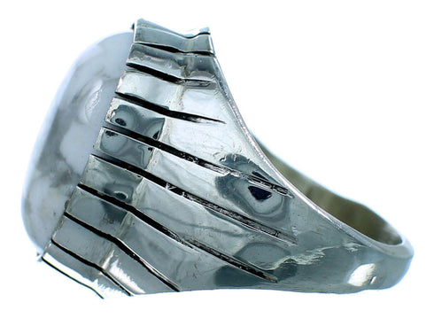 Navajo Howlite Ray Jack Sterling Silver Ring Size 8-1/2 LX112804