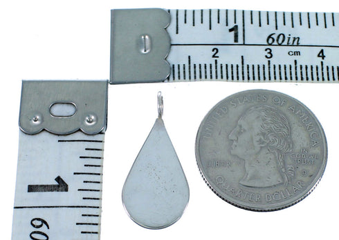 Native American Zuni Turquoise Sterling Silver Pendant NN20425