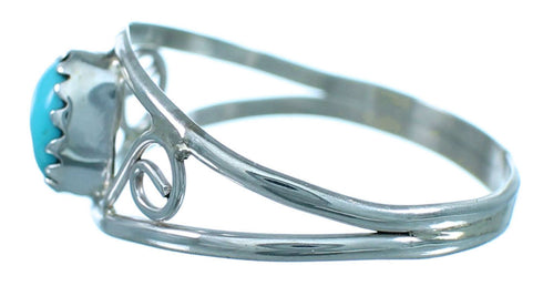 Navajo Genuine Sterling Silver Turquoise Ring Size 6 SX115607