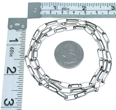 Genuine Old Pawn Style Sterling Silver 24" Adjustable Extender Chain Necklace RX113578