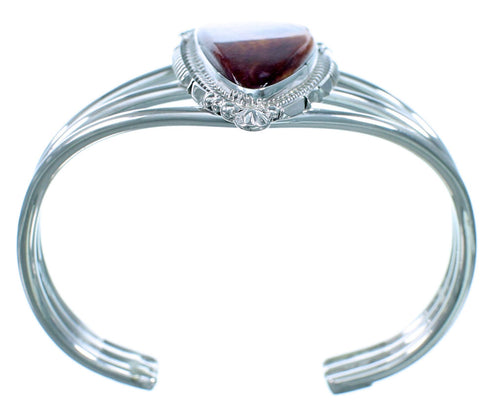 Navajo Purple Oyster Shell And Sterling Silver Cuff Bracelet SX113859