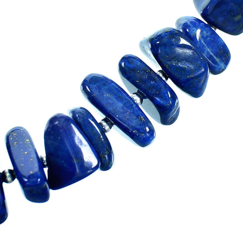 Lapis Sterling Silver Southwestern Bead Necklace LX114206