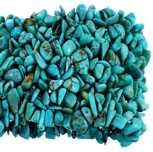 Kingman Turquoise Bead Stretch Bracelet NX12125