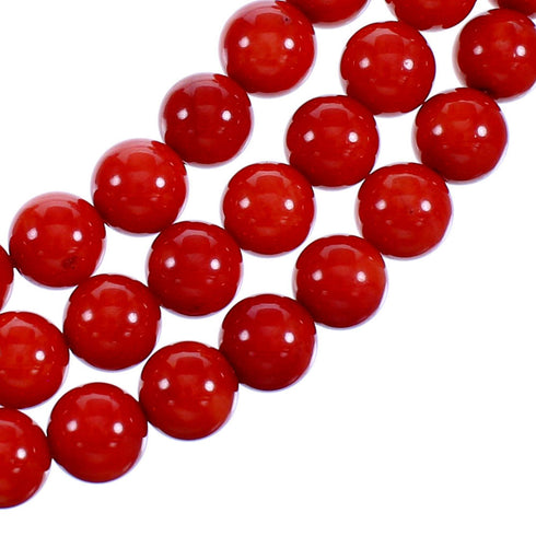 3-Strand Sterling Silver Coral Multicolor Bead Necklace SX114499