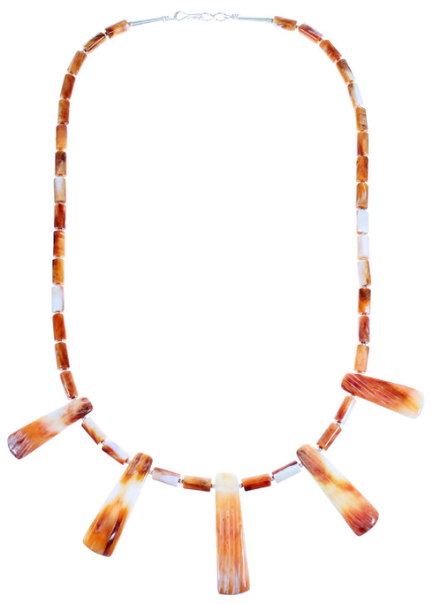 Sterling Silver Oyster Shell Statement Bead Necklace RX114765