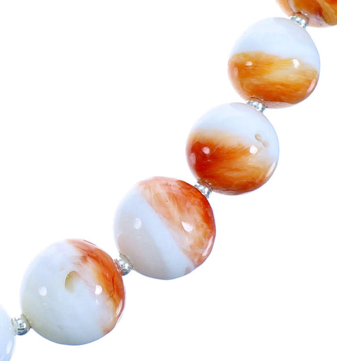 Oyster Shell And Sterling Silver Bead Necklace SX115015