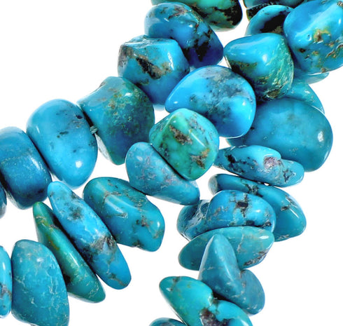 Southwest Turquoise Coral Sterling Silver 3-Strand Bead Necklace RX115204