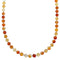 Sterling Silver Fire Agate Bead Necklace RX115244
