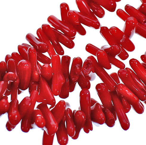 3-Strand Coral And Sterling Silver Southwest Bead Necklace SX115298