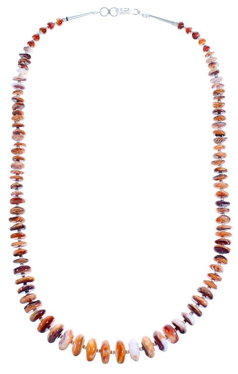 Oyster Shell Sterling Silver Bead Necklace DX116060