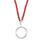 Sterling Silver And Coral Southwest Bead Key Chain Necklace BX115682