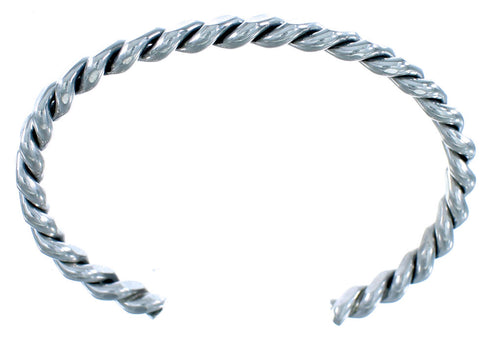 Navajo Twisted Sterling Silver Cuff Bracelet BX115772