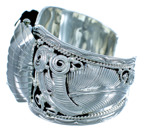 Sterling Silver Navajo Scalloped Leaf Cuff Watch ZX116664