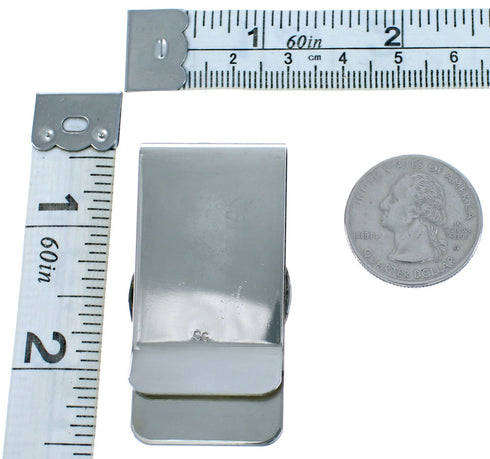 Sterling Silver Man In The Maze Navajo Money Clip ZX116775